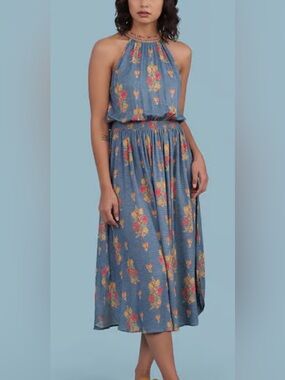 NWOT AARK’E by Ritu Kumar Halter Midi Dress
